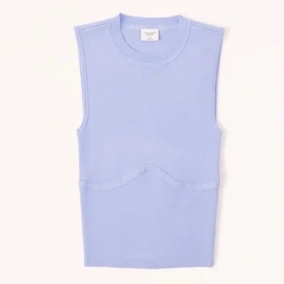 Abercrombie & Fitch Tops - Abercrombie & Fitch Women M Periwinkle Knit Underbust Corset Crew Tank Top
